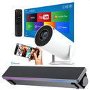 CineBeamPro™ - Mini Proyector 4K Ultra HD + Barra de Sonido Bluetooth